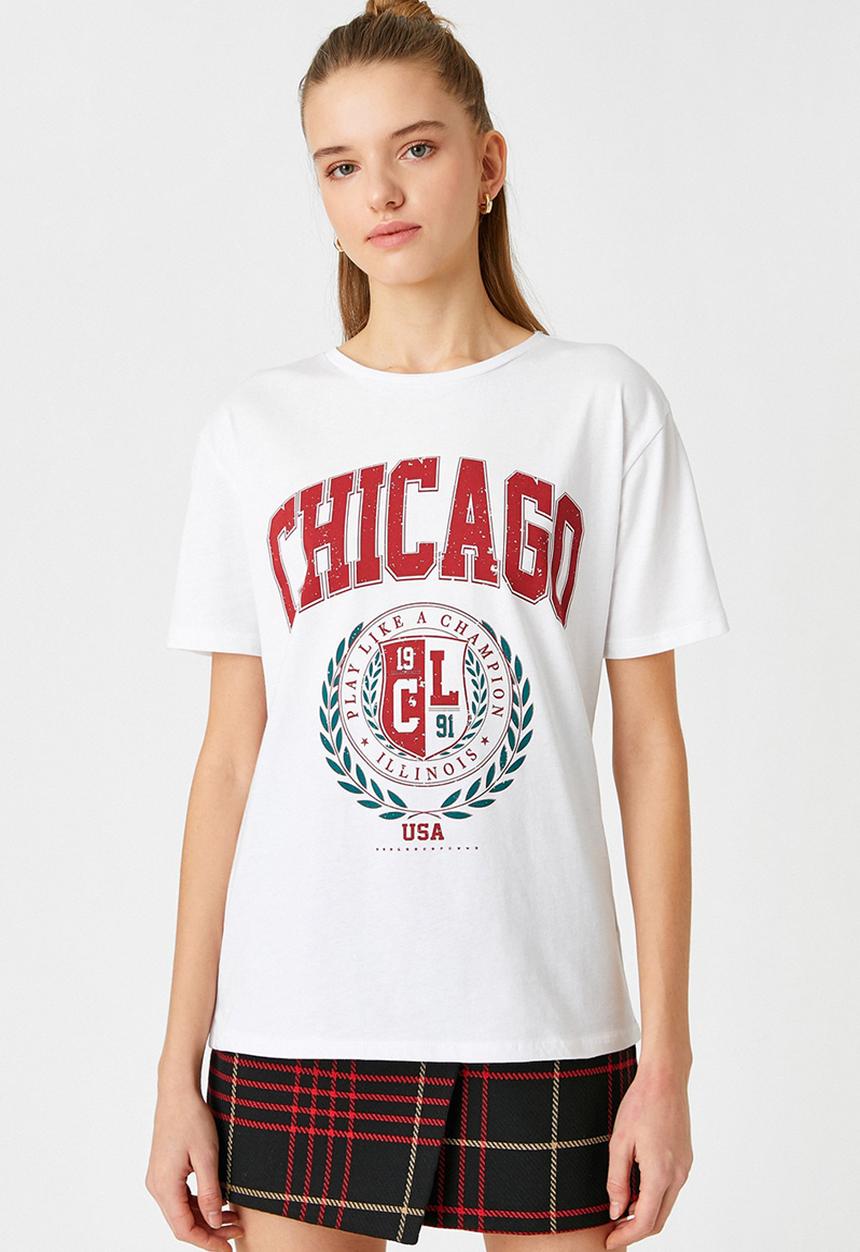 Koton - Printed T-shirt - ecru