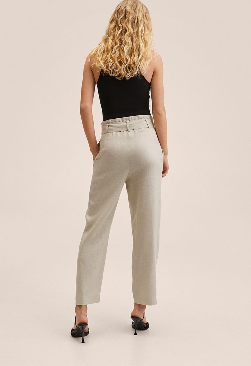 MANGO - Trousers ampabelt - light pastel grey