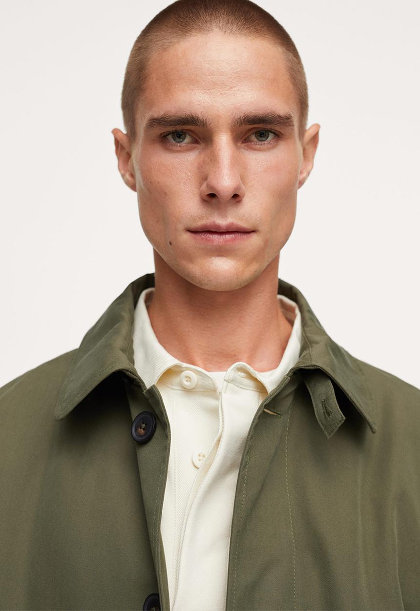 MANGO - Chayton long water repellent trench coat - Khaki 