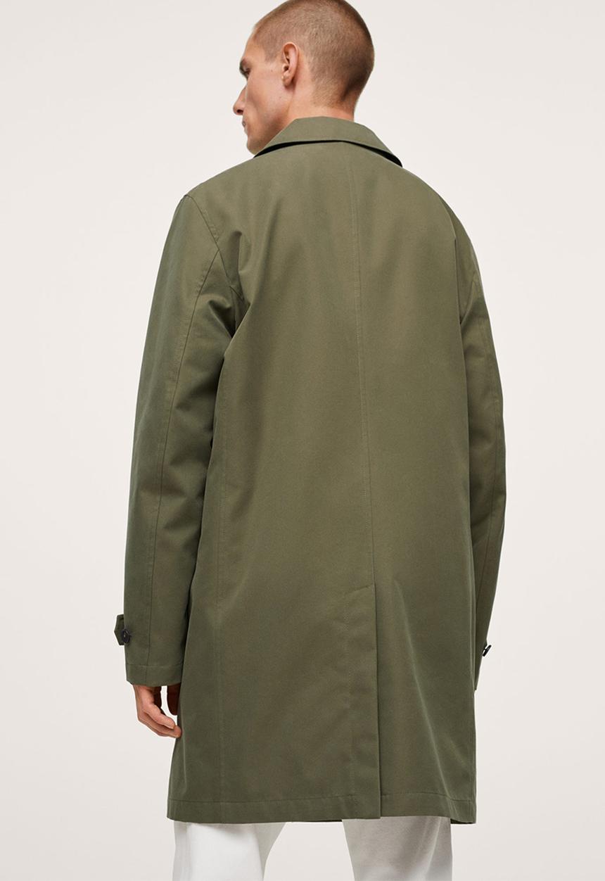 MANGO - Chayton long water repellent trench coat - Khaki 