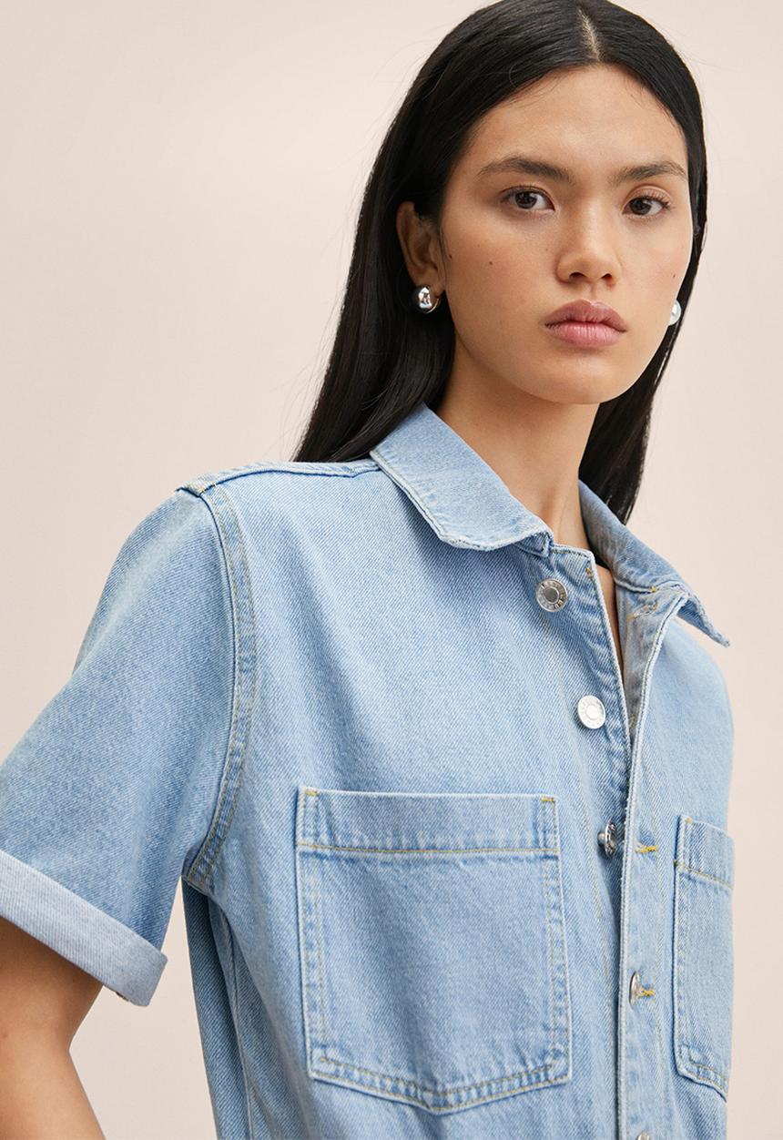 MANGO - One-piece suit alessia - open blue