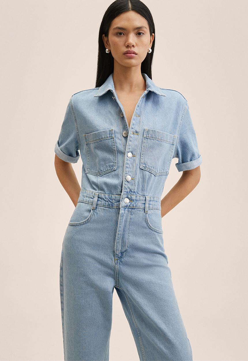 MANGO - One-piece suit alessia - open blue