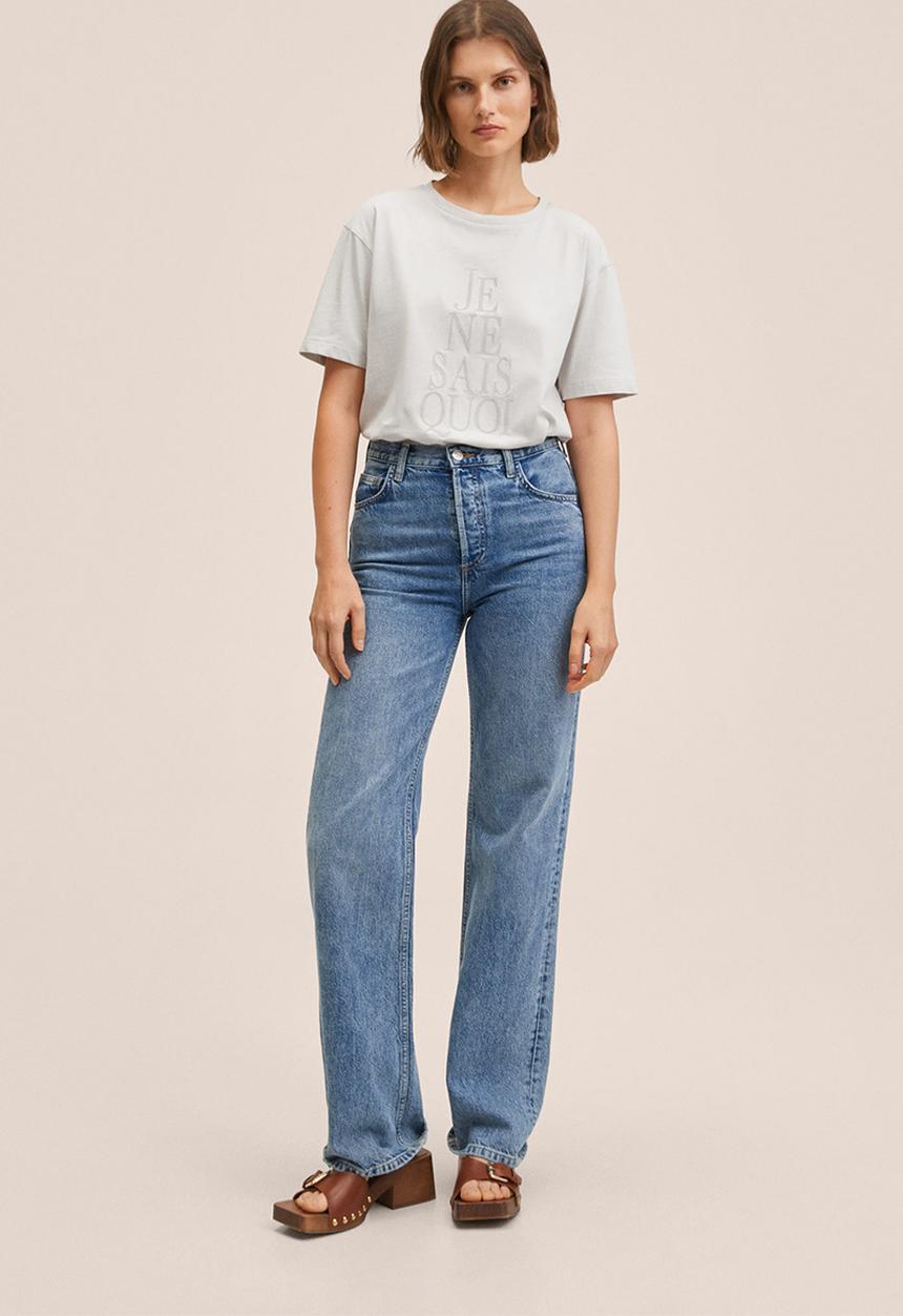 MANGO - T-shirt pstjene - grey