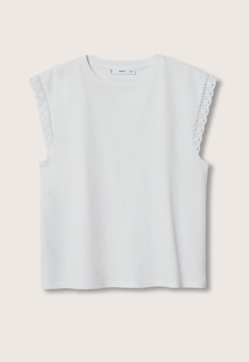 MANGO - T-shirt flospi - white