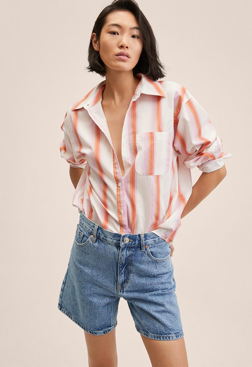 MANGO - Shorts zaida - open blue