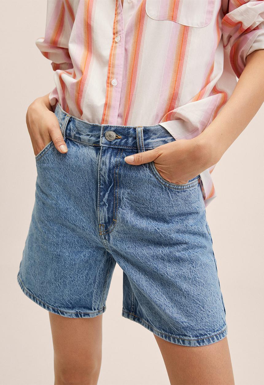 MANGO - Shorts zaida - open blue