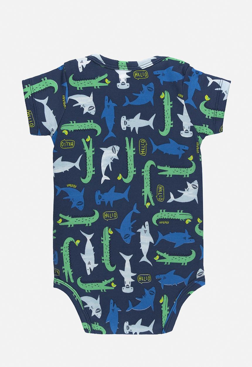 UP Baby - Cotton bodysuit - blue