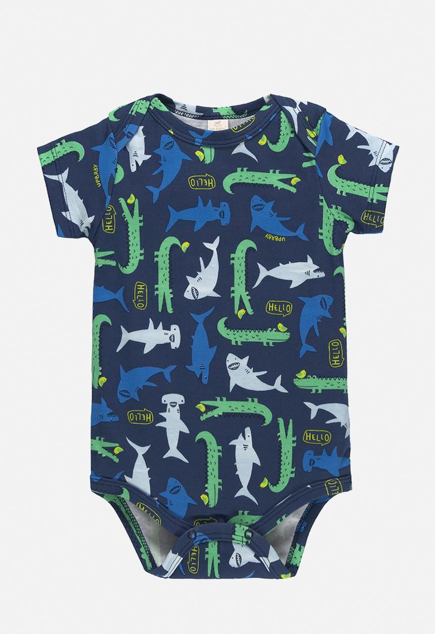 UP Baby - Cotton bodysuit - blue