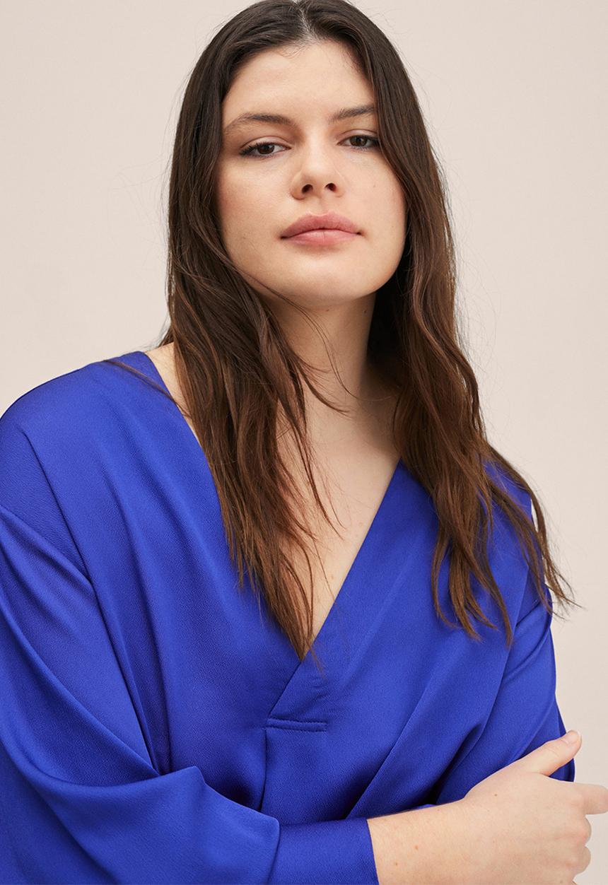 MANGO - Plus blouse olivia - mid blue