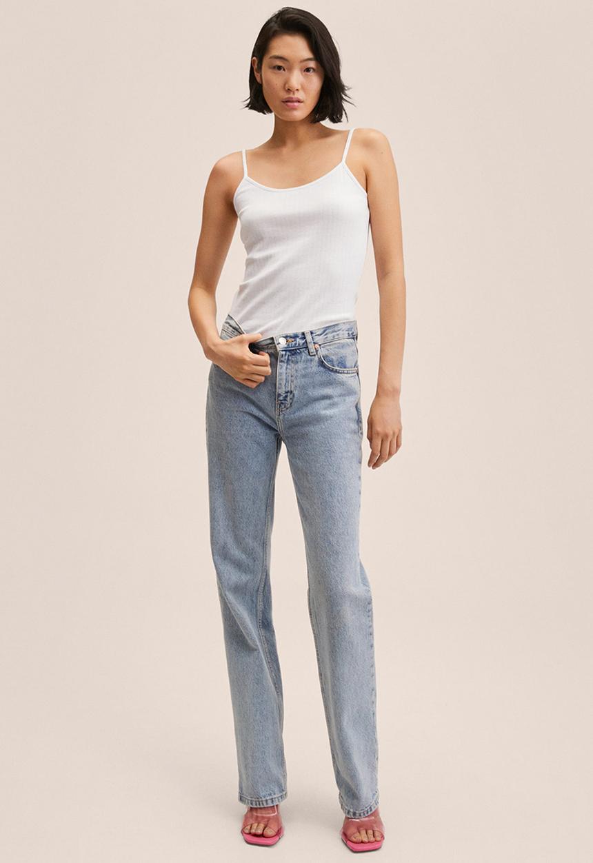 MANGO - Cami top pili - white