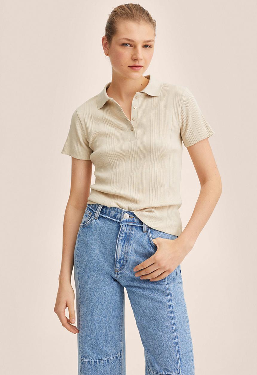 MANGO - Polo shirt diva1 - light pastel brown