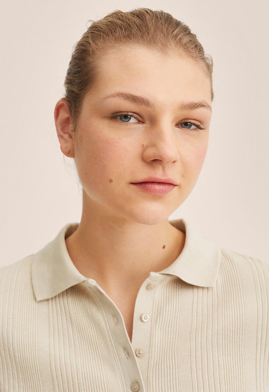 MANGO - Polo shirt diva1 - light pastel brown