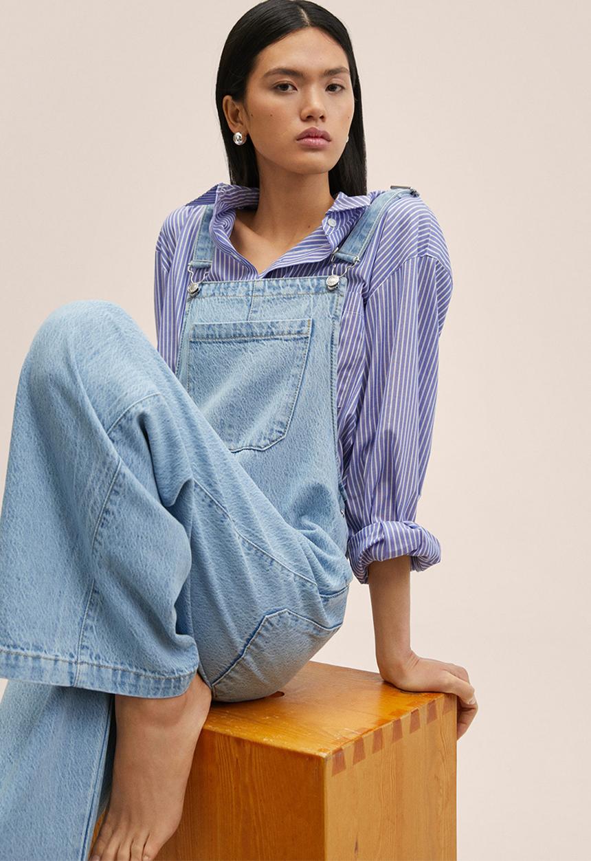 MANGO - Dungarees mariela - open blue