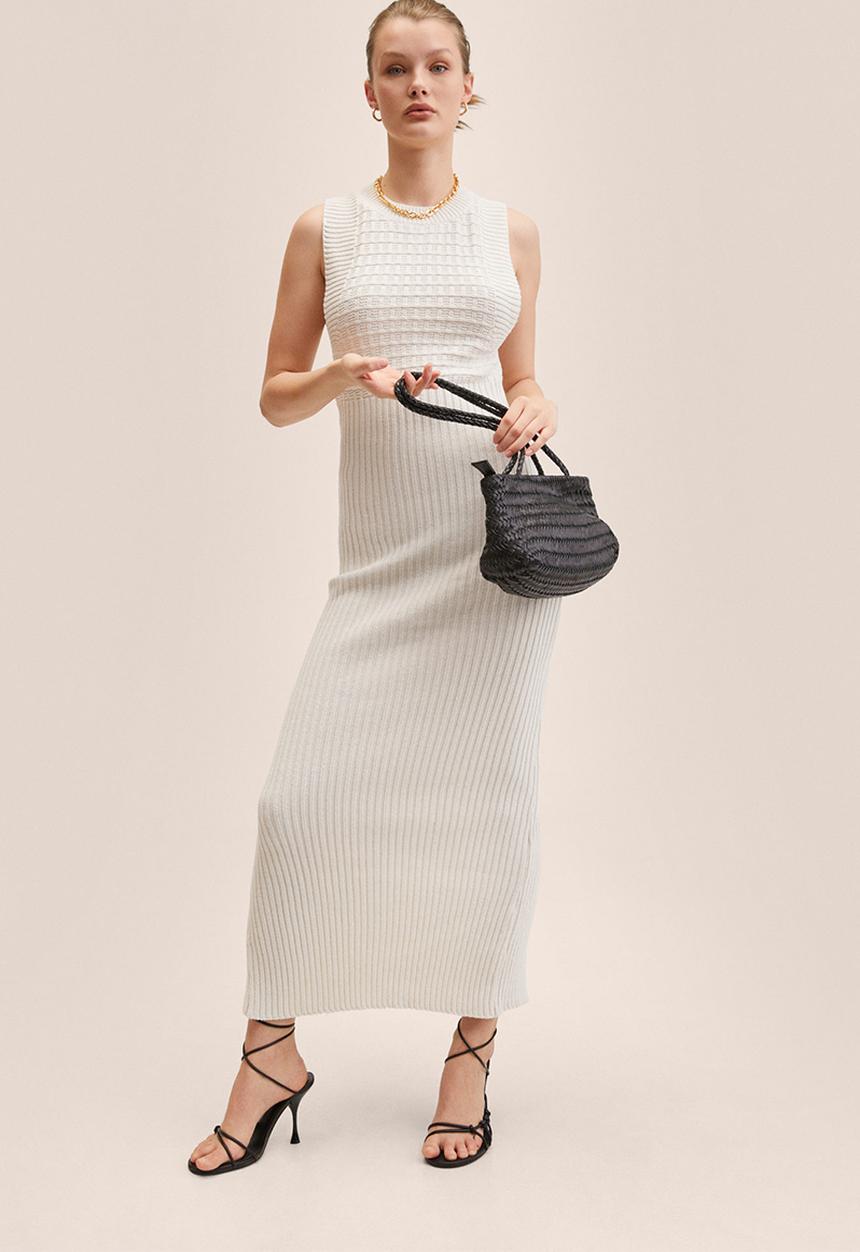 MANGO - Dress newyork - light beige