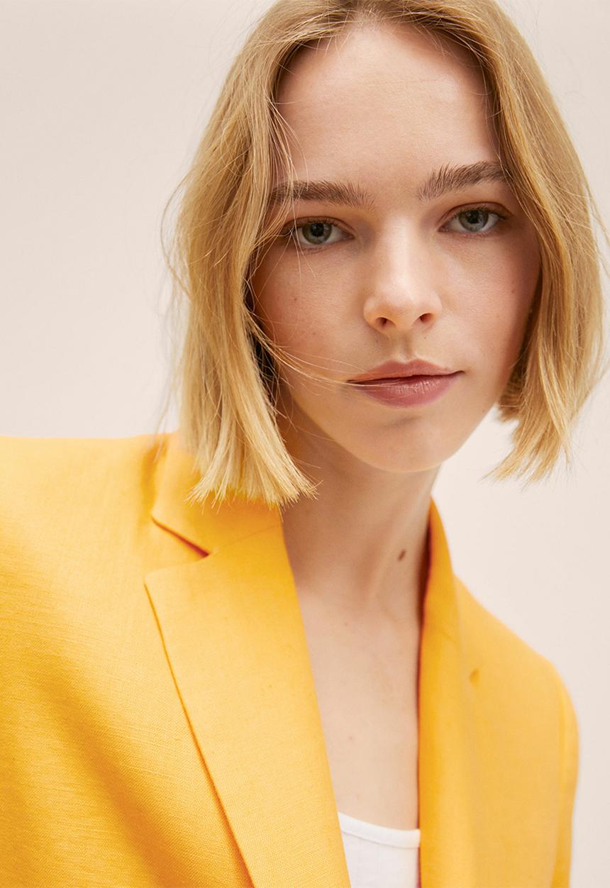 MANGO - Blazer boreli - yellow