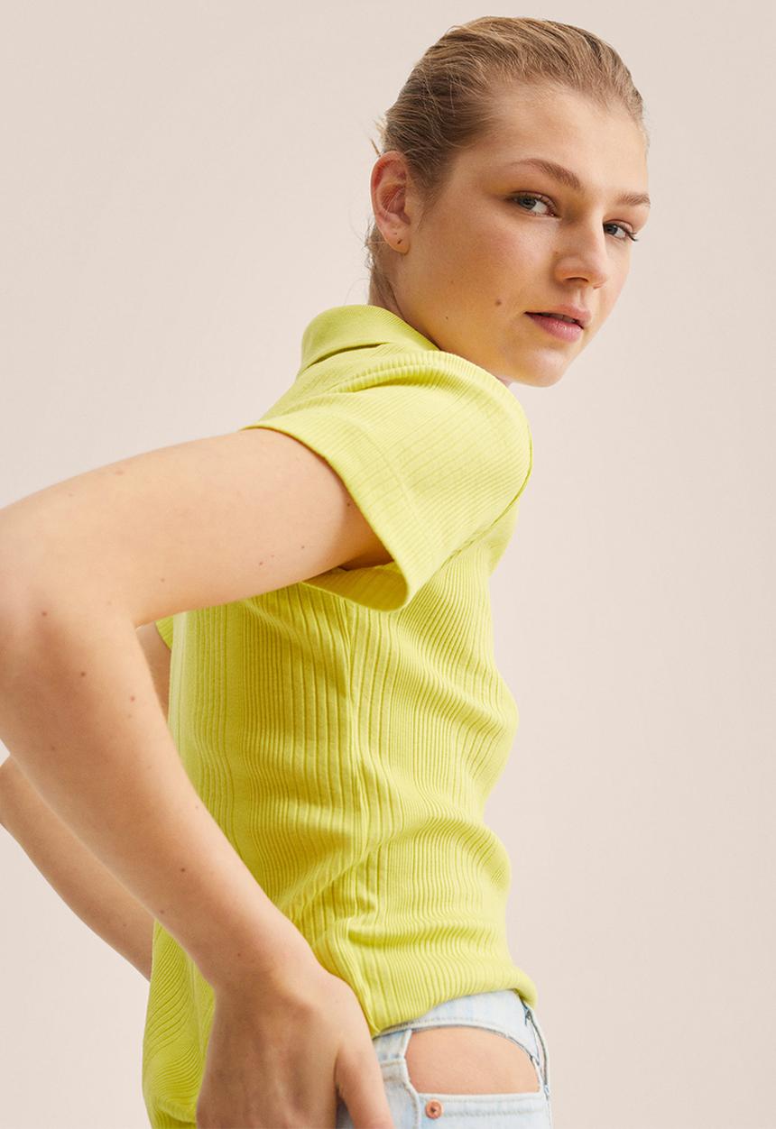 MANGO - Polo shirt diva1 - lime 