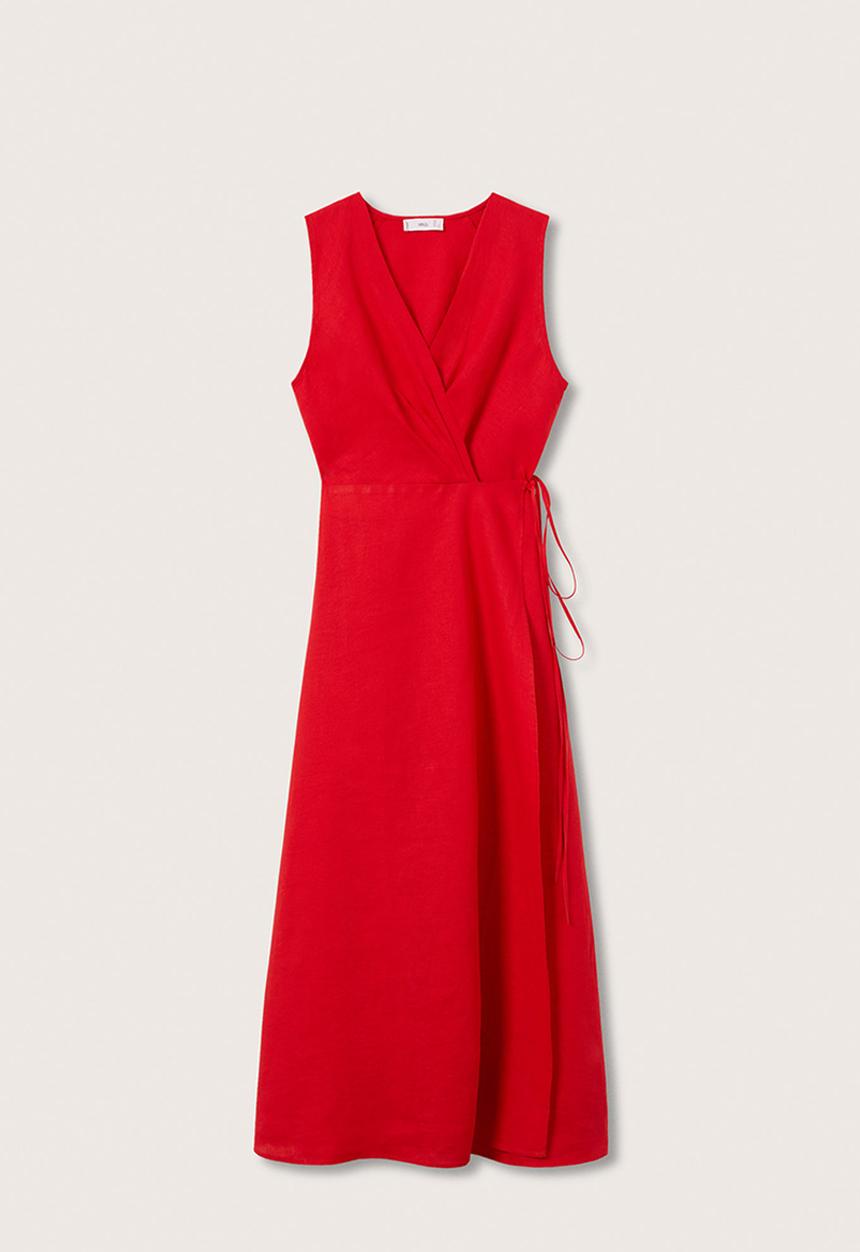 MANGO - Dress silve - red