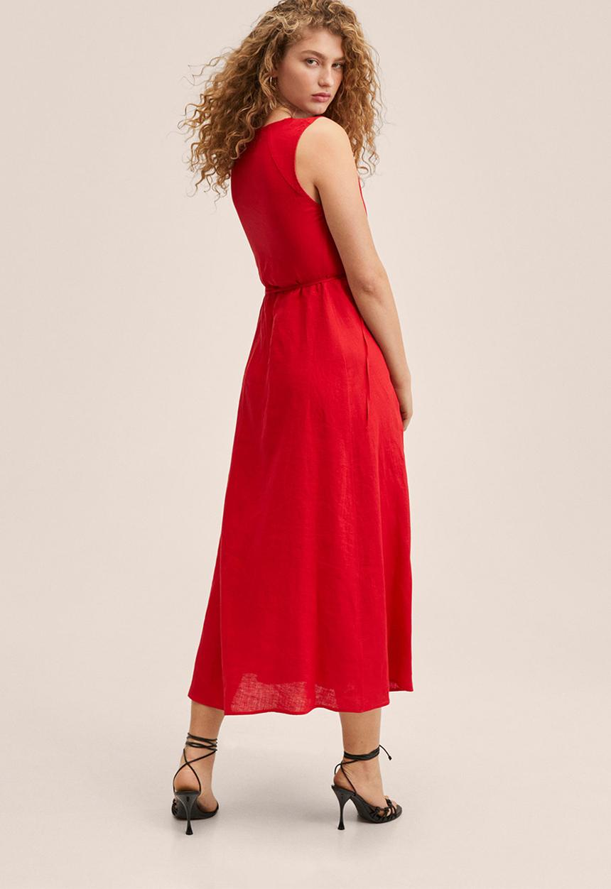 MANGO - Dress silve - red