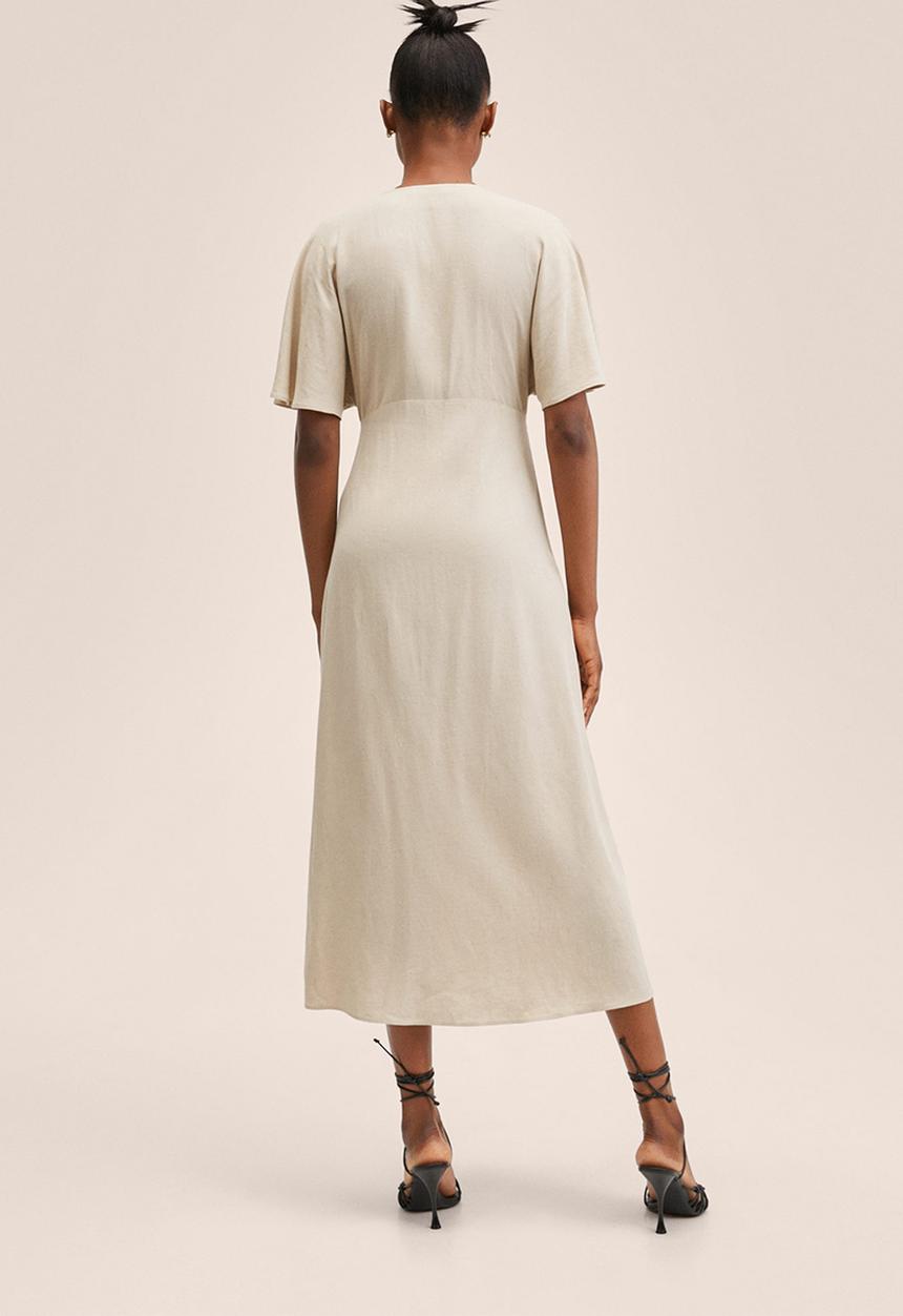 MANGO - Dress pilu - light beige