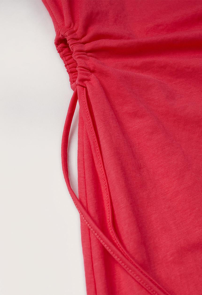 MANGO - Dress gabete - medium red