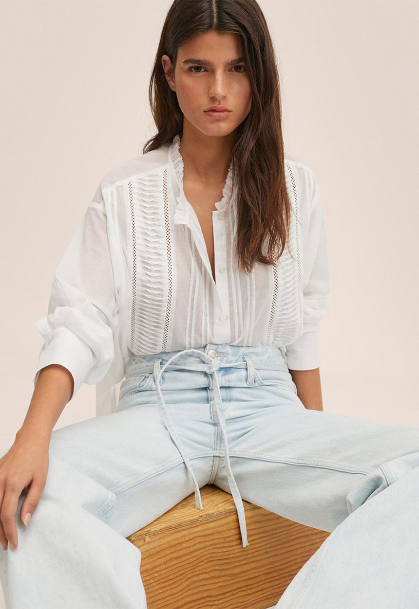 MANGO - Blouse vintage - white