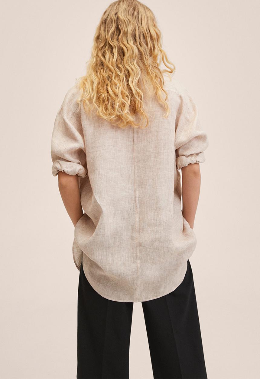 MANGO - Shirt work - brown