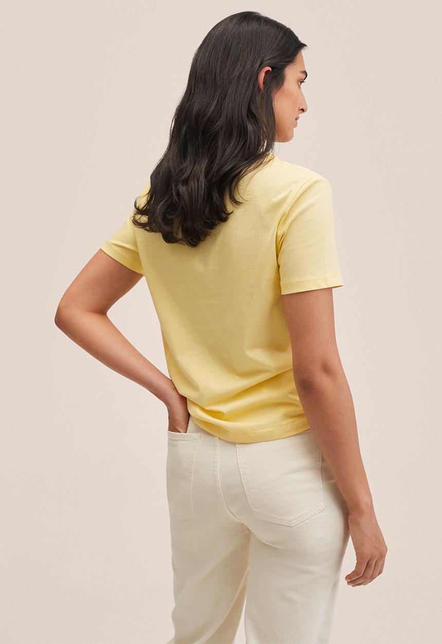 MANGO - T-shirt chalapi - yellow