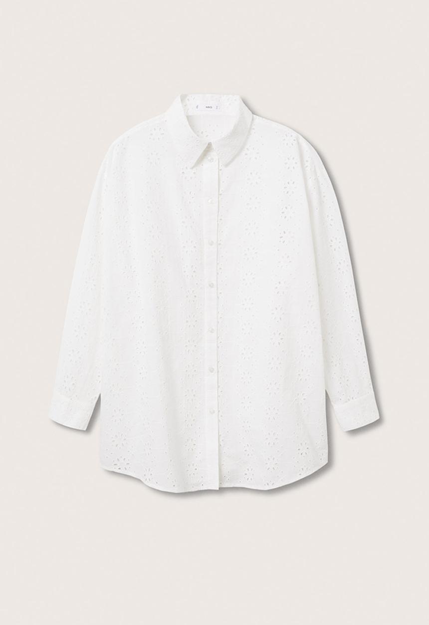 MANGO - Shirt shift - off white 