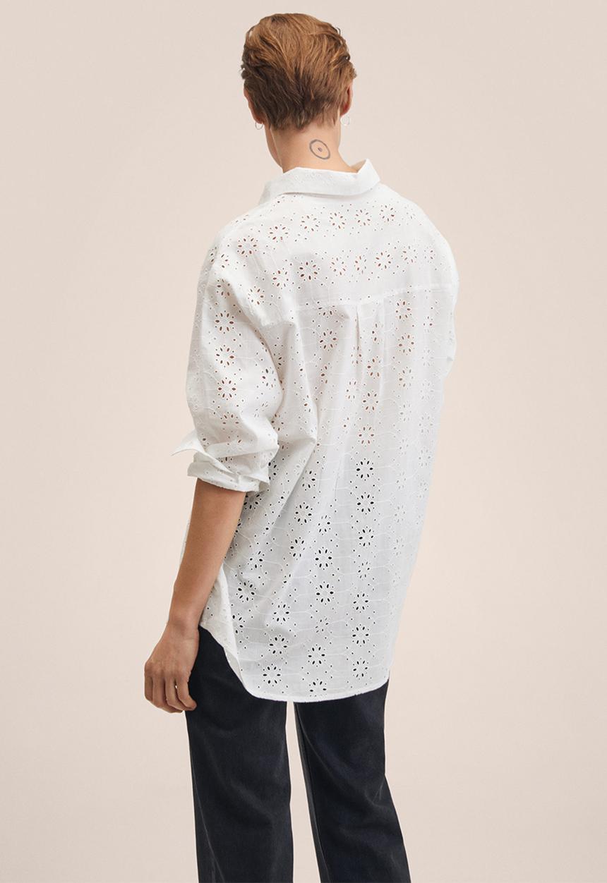 MANGO - Shirt shift - off white 