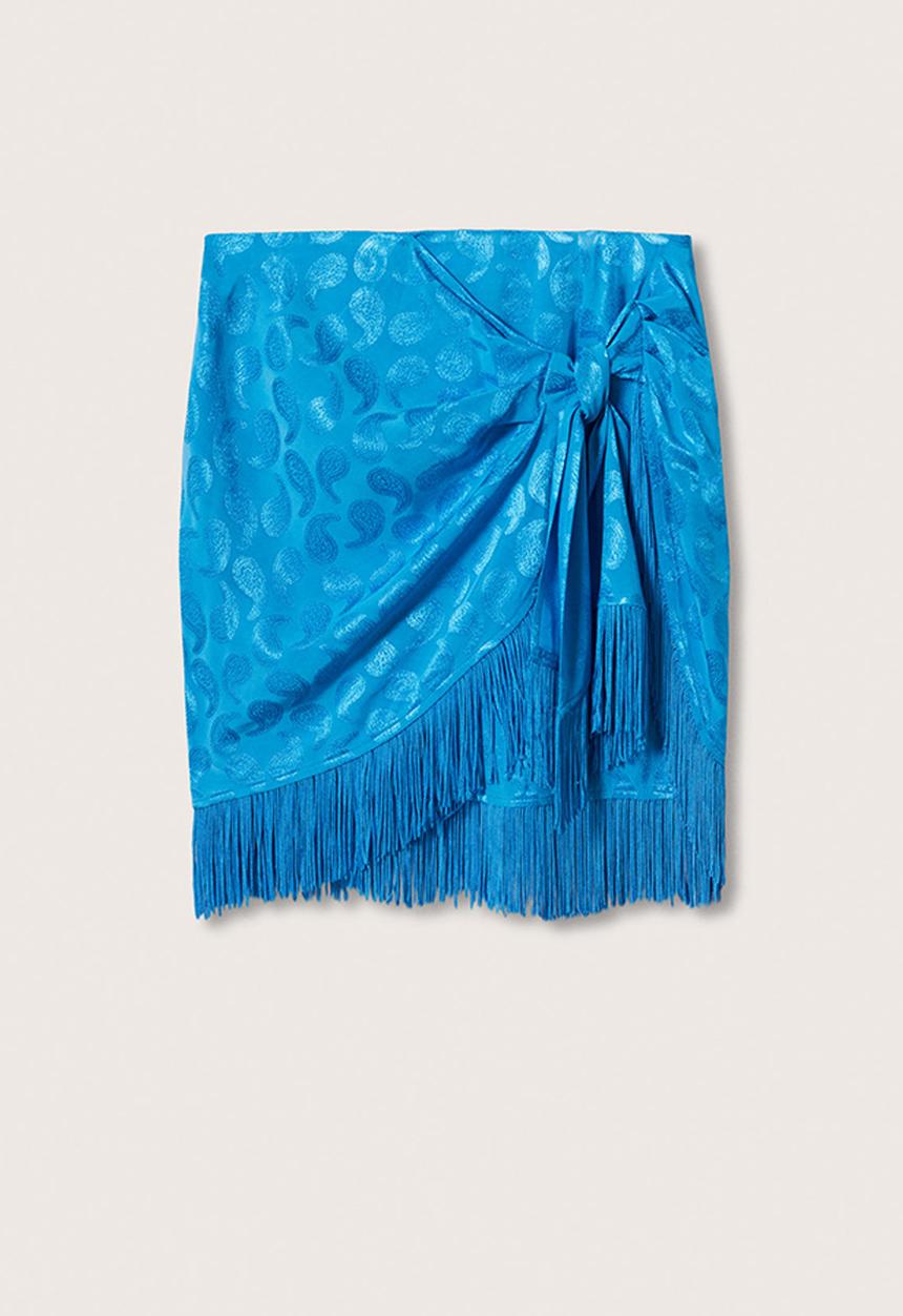 MANGO - Skirt jacki - medium blue