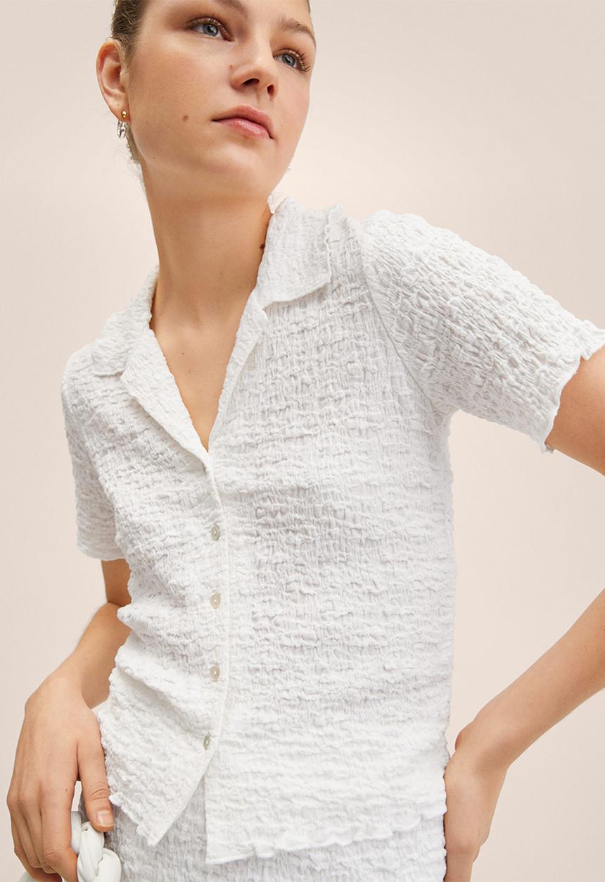 MANGO - Shirt fidel - off white 