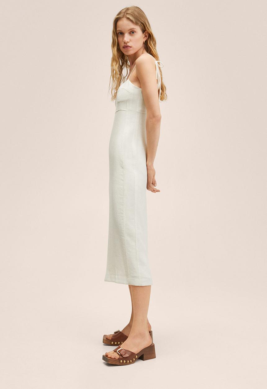 MANGO - Dress rustic - light beige