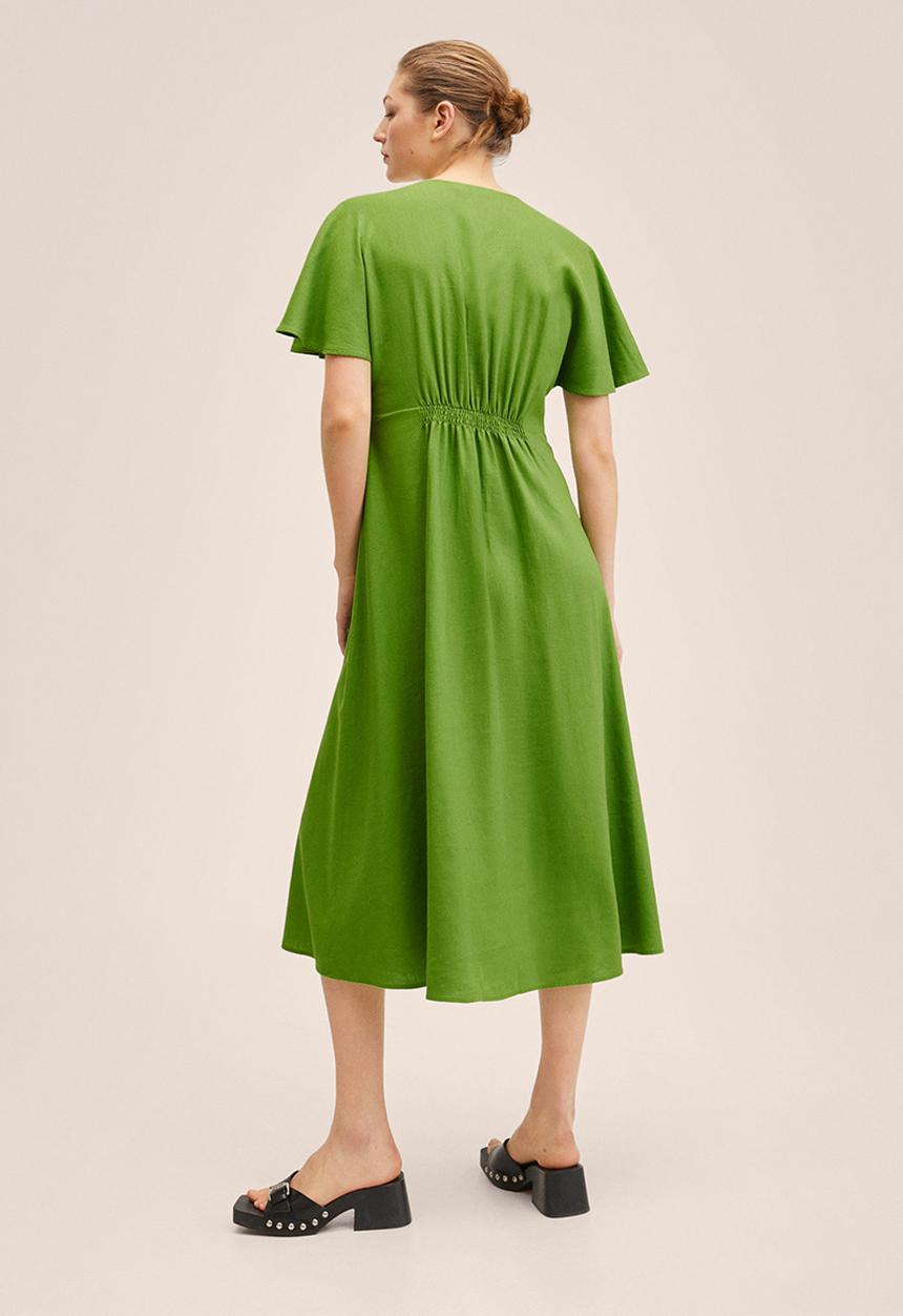 MANGO - Dress red - green