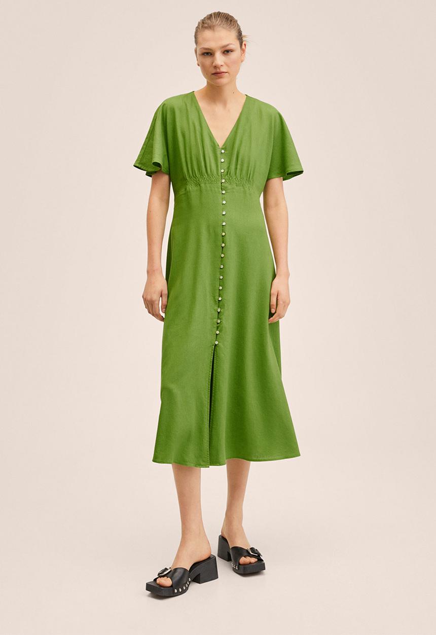 MANGO - Dress red - green