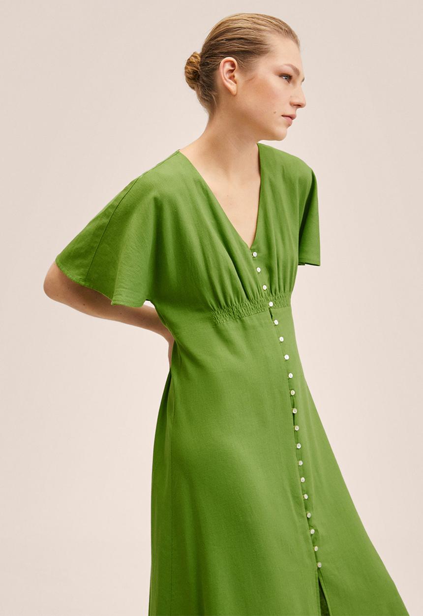 MANGO - Dress red - green