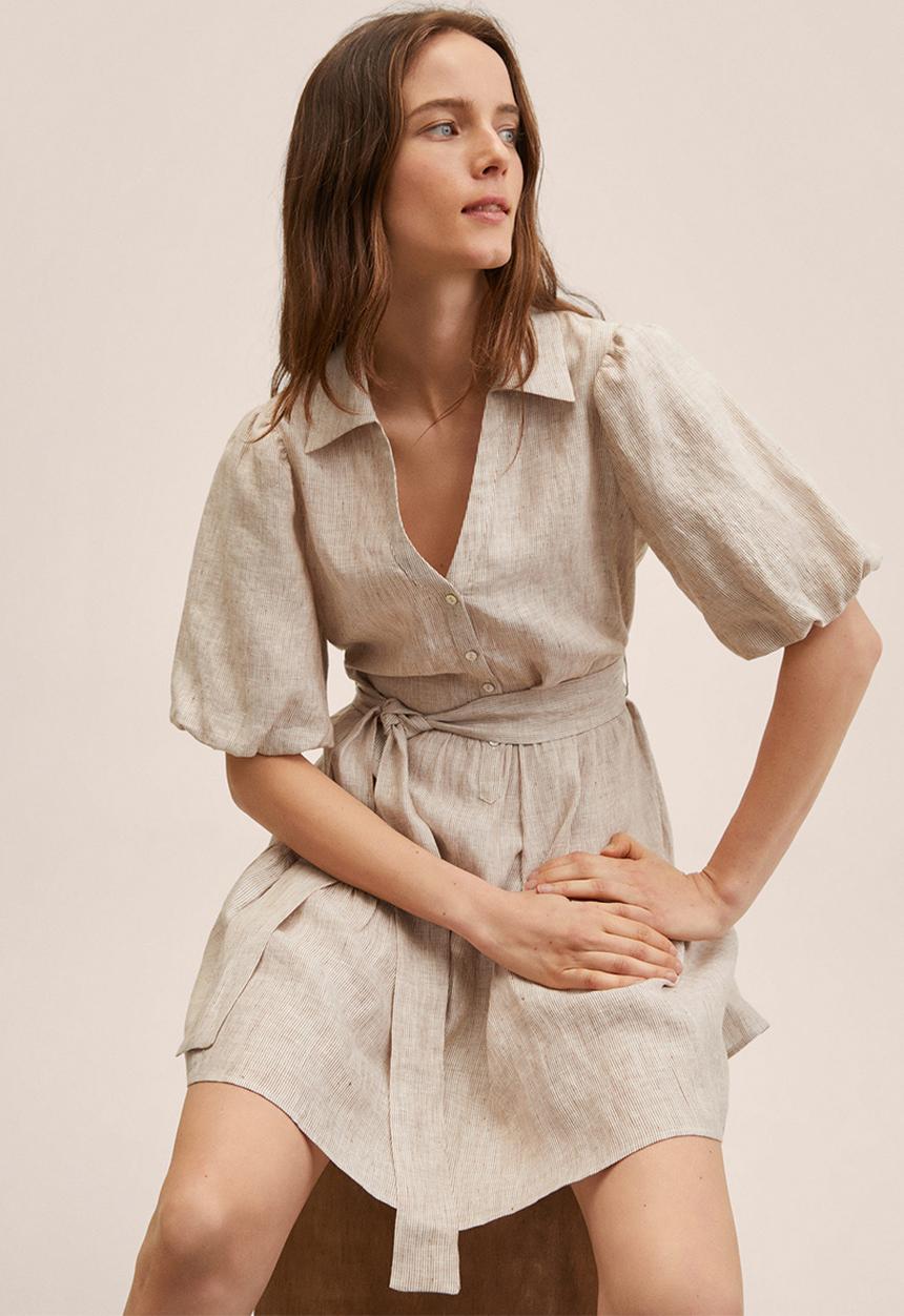 MANGO - Dress dolly - light beige