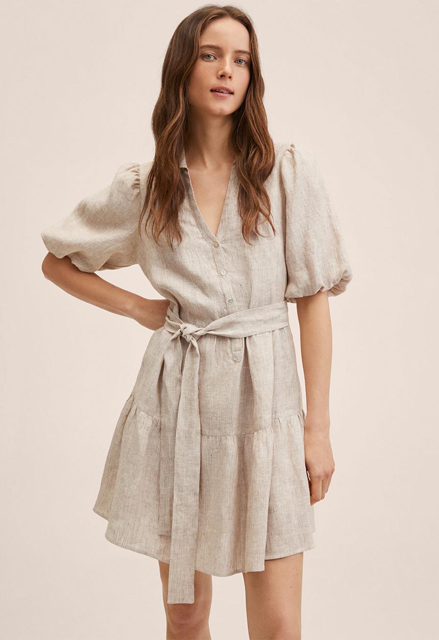 MANGO - Dress dolly - light beige