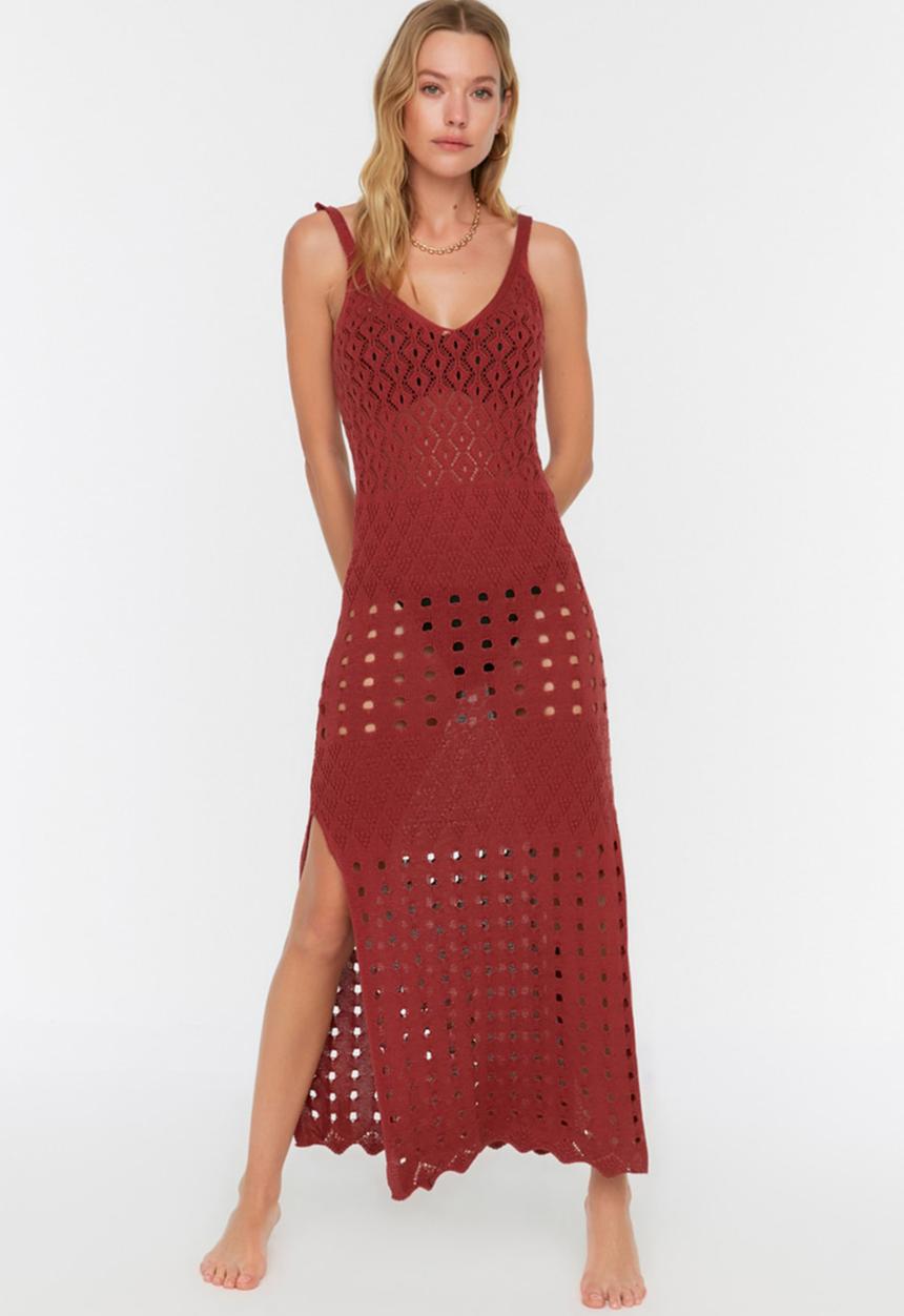 Trendyol - Knit beach dress - brown