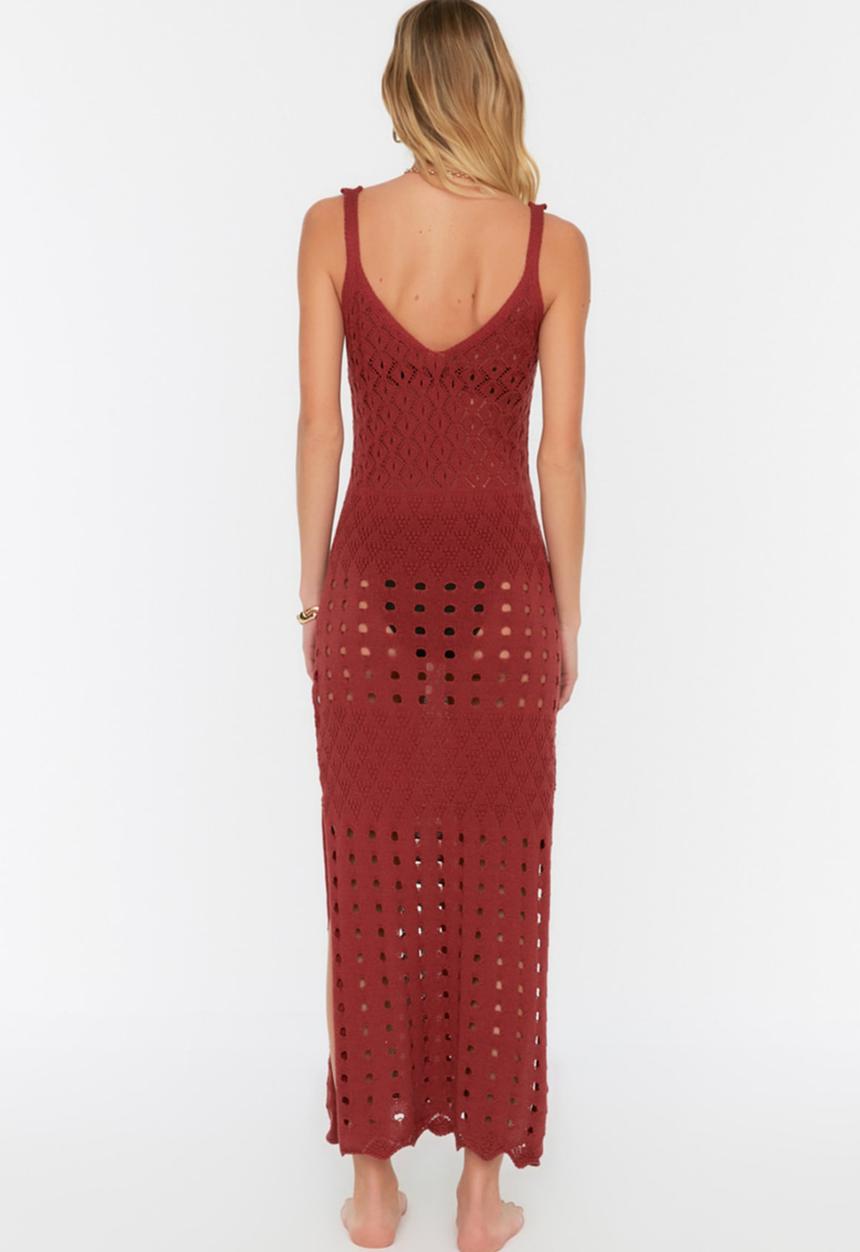 Trendyol - Knit beach dress - brown