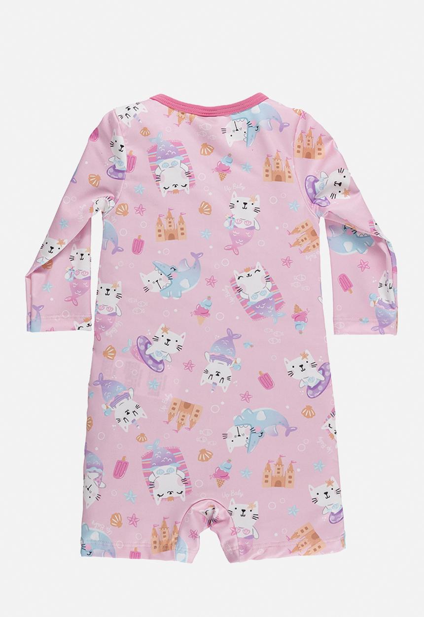 UP Baby - Upf 50+ protection romper - light pink