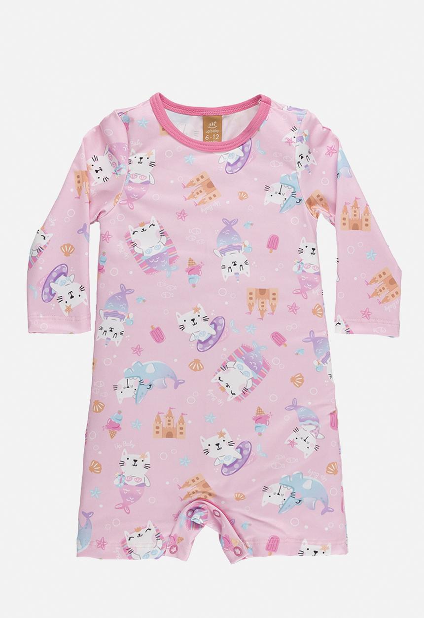 UP Baby - Upf 50+ protection romper - light pink