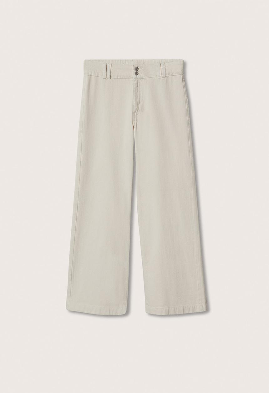 MANGO - Jeans culotte - light beige