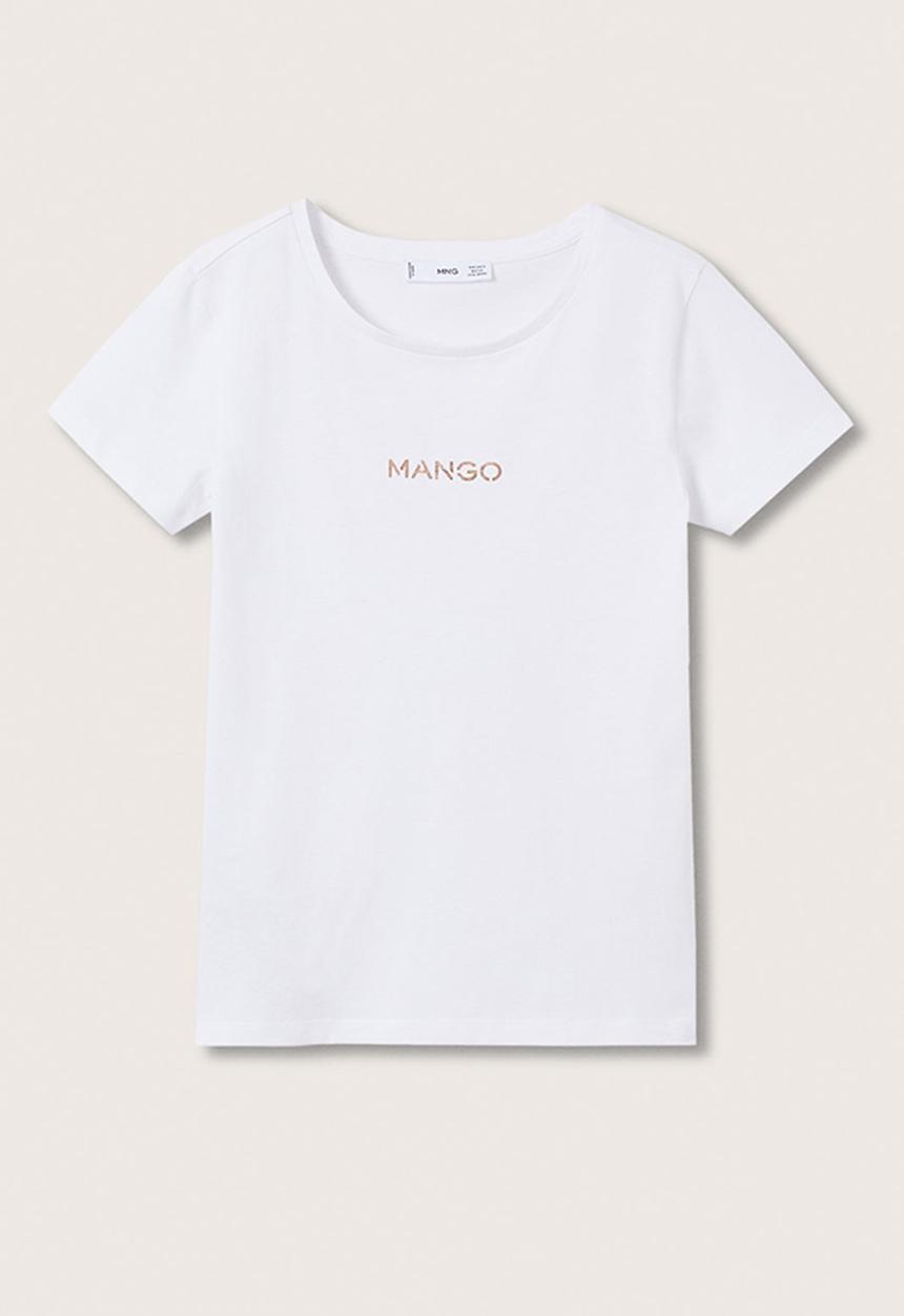 MANGO - T-shirt pstmng - white