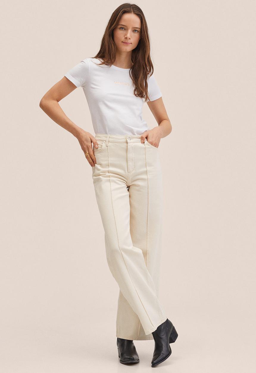 MANGO - T-shirt pstmng - white