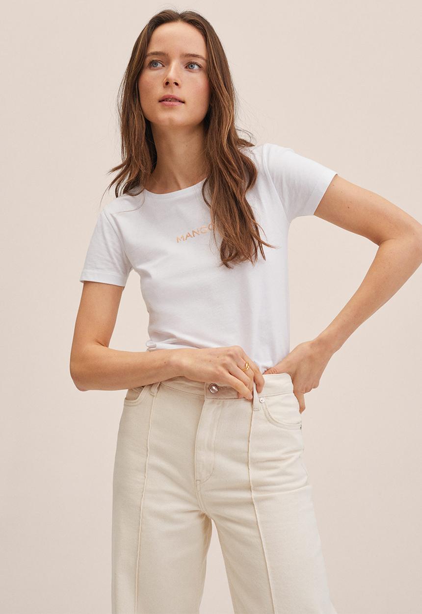 MANGO - T-shirt pstmng - white