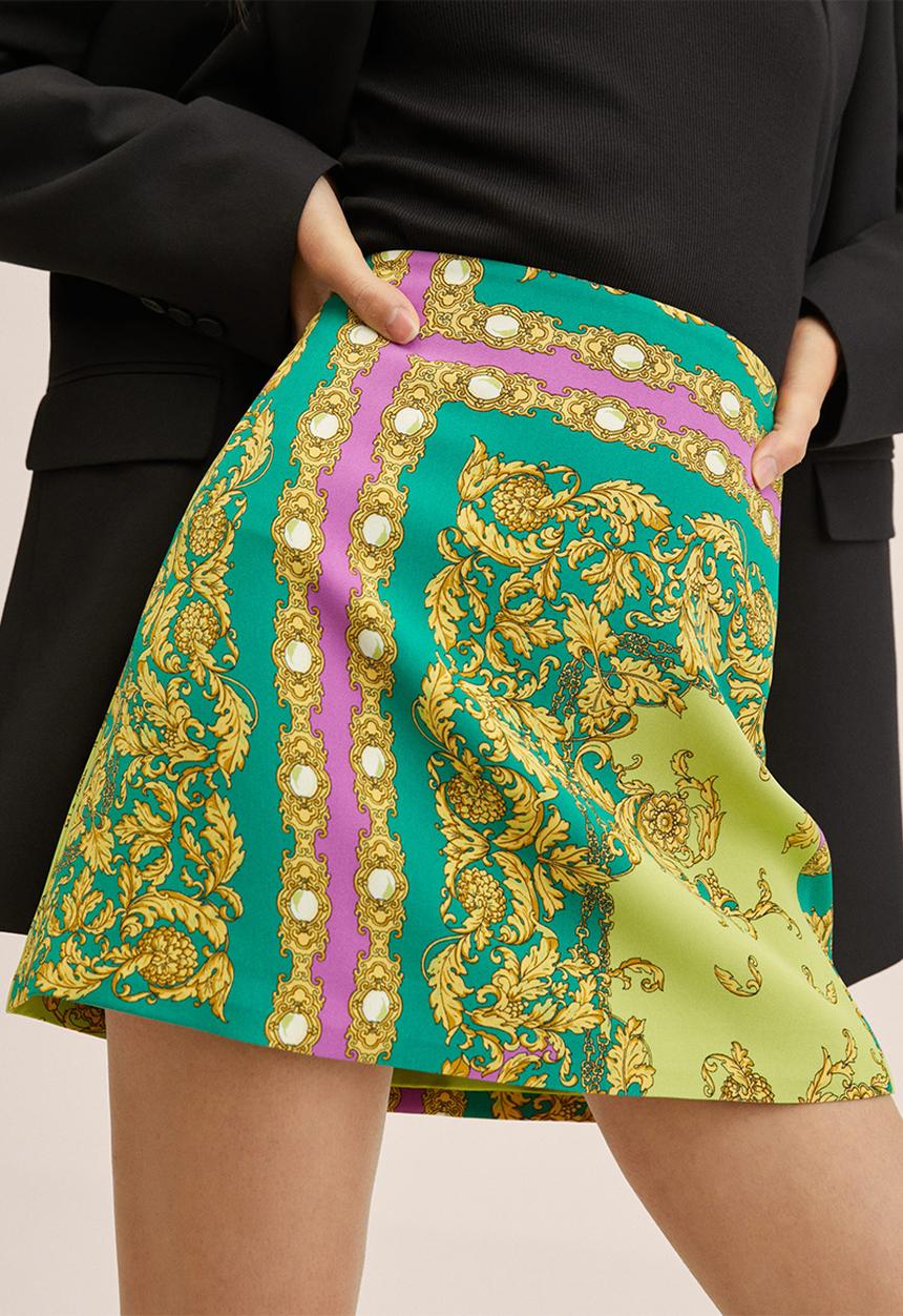 MANGO - Skirt gian - green