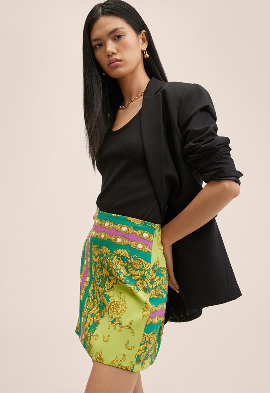 MANGO - Skirt gian - green