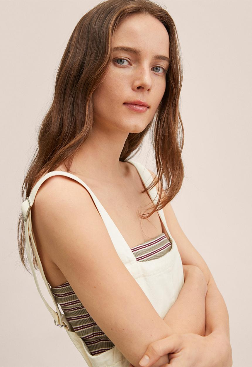 MANGO - Dungarees emily - light beige