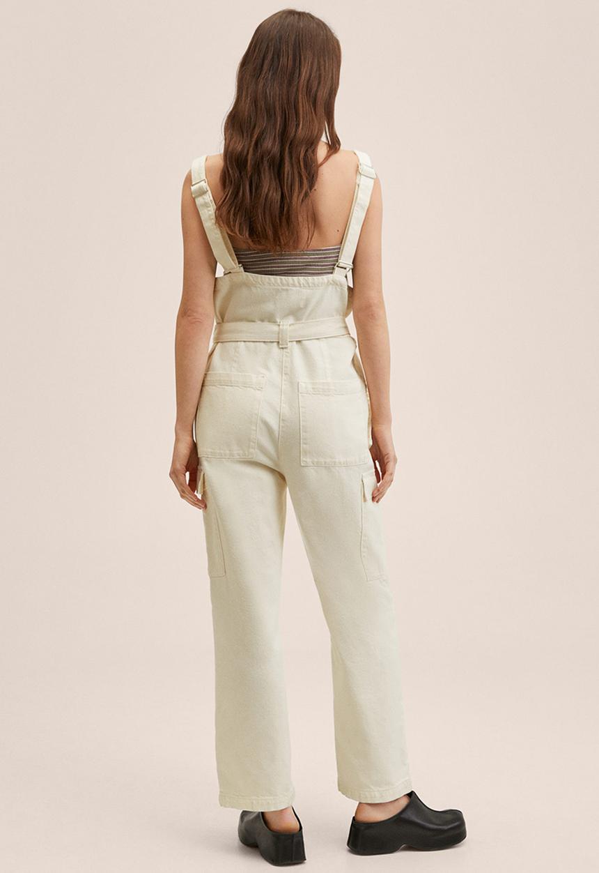 MANGO - Dungarees emily - light beige