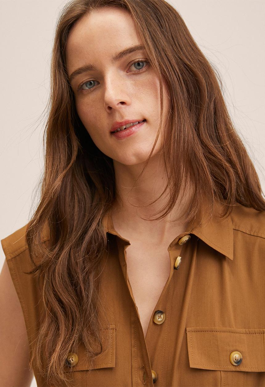 MANGO - One-piece suit amy - medium orange